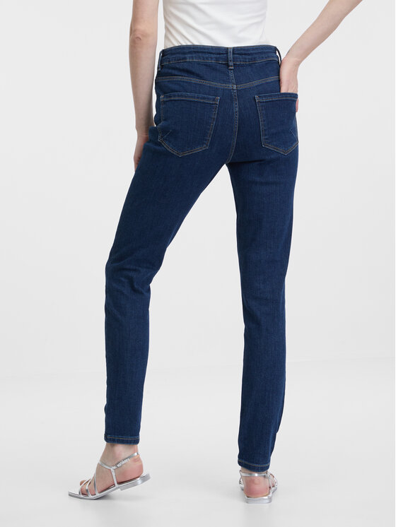 Orsay Orsay Jeansy 1000191548000__38 Granatowy Skinny Fit