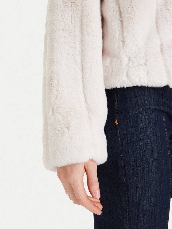 Guess Guess Pelzmantel W0BL0N WDCH0 Écru Regular Fit