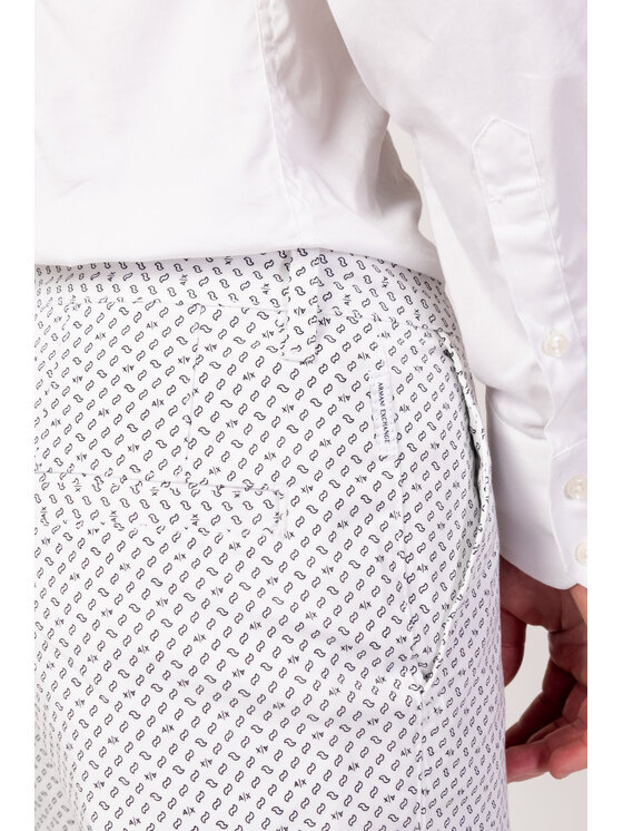 Armani Exchange Armani Exchange Shorts da mare FANTASIA LOGO Bianco Bermuda Fit