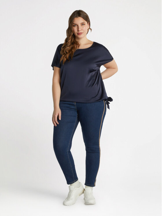 Fiorella Rubino Fiorella Rubino Bluzka 2739T002226N034 Niebieski Regular Fit