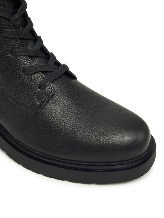 Calvin Klein Calvin Klein Kotníková obuv Combat Ess Lace Up Zip Boot Lth YM0YM01373 Černá