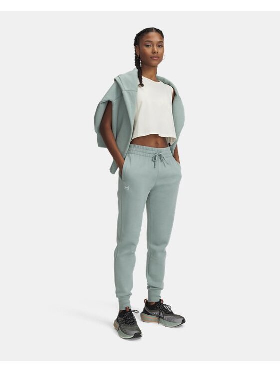 Under Armour Under Armour Spodnie dresowe 1379438-348 Zielony Regular Fit