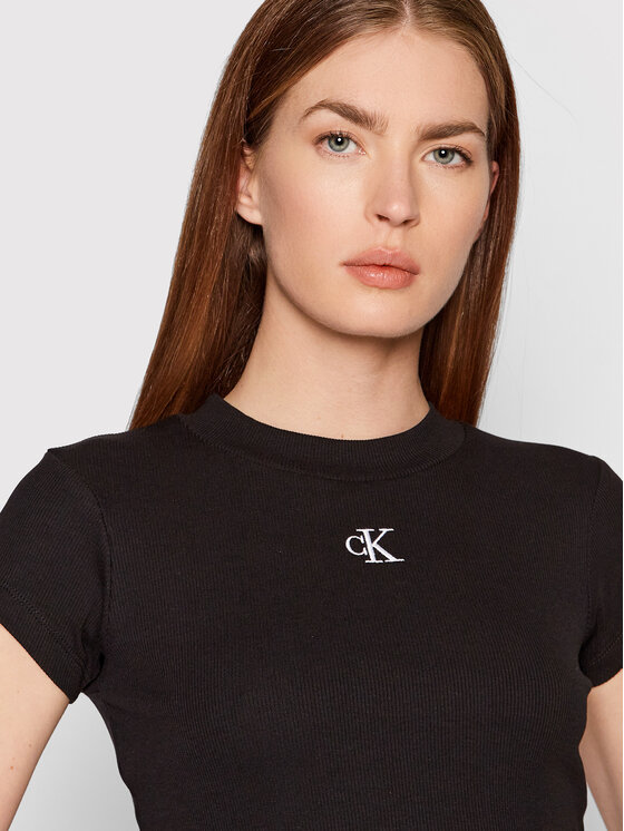 Calvin Klein Jeans Calvin Klein Jeans Тишърт J20J218337 Черен Slim Fit
