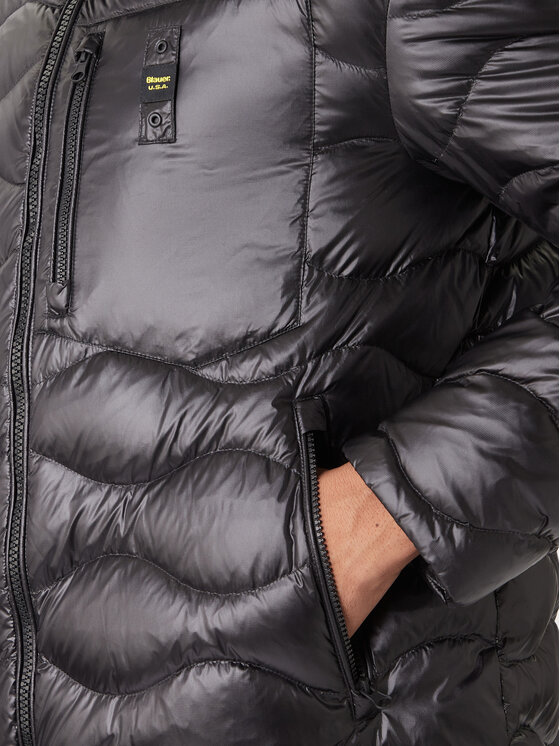 Blauer Blauer Vatovaná bunda Impermeabile 25WBLUK03068 Čierna Regular Fit