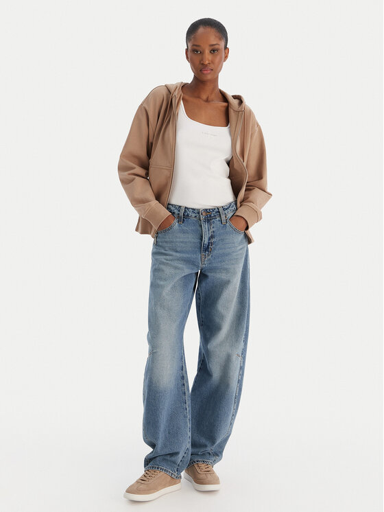 Calvin Klein Jeans Calvin Klein Jeans Mikina Archive Logo French Terry LV047B237G Hnedá Regular Fit