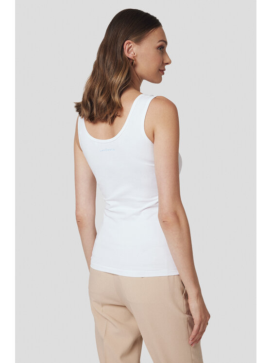 Lancerto Lancerto Top Cynthia TS073225000001 Biały Slim Fit
