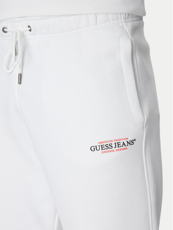 Guess Jeans Guess Jeans Jogginghose M4YB18 K9V31 Weiß Regular Fit