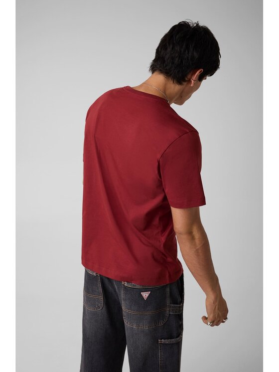 Guess Jeans Guess Jeans T-Shirt 184114 Červená Classic Fit