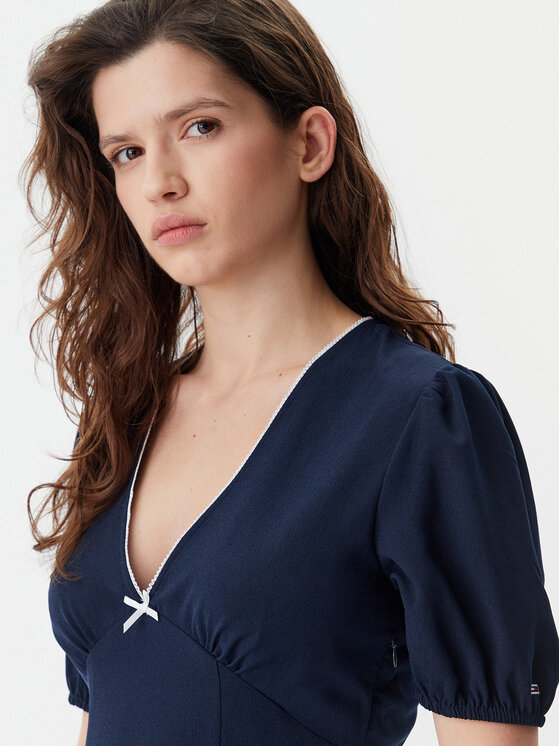 Tommy Jeans Tommy Jeans Ljetna haljina DW0DW20337 Tamnoplava Regular Fit