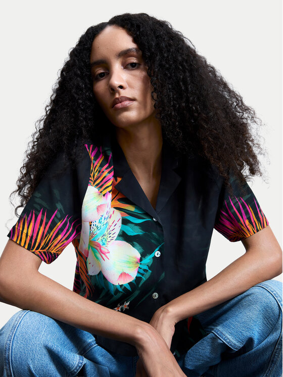 Desigual Desigual Košulja Daikiri 26SWCW36 Crna Regular Fit