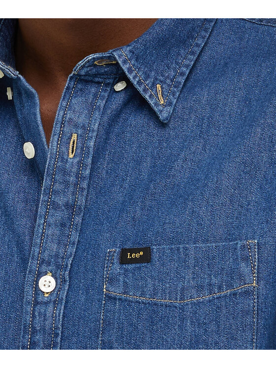 Lee Lee Koszula jeansowa L880CUVK Niebieski Regular Fit