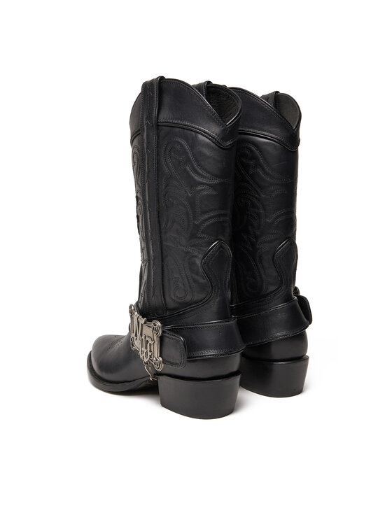 Naked Wolfe Naked Wolfe Kovboju apavi THE OUTLAW BOOT Melns