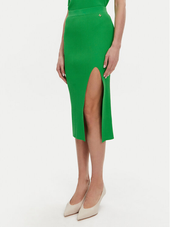 Silvian Heach Silvian Heach Midi sukně GPP25210LO Zelená Regular Fit