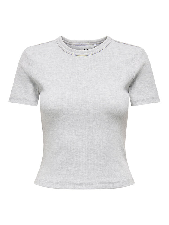 ONLY ONLY T-krekls Val 15339774 Pelēks Slim Fit