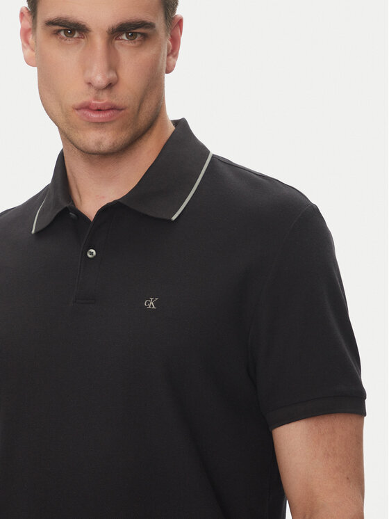 Calvin Klein Calvin Klein Polo LV04LC239G Czarny Regular Fit
