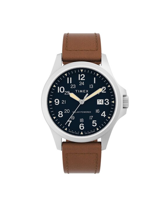Timex Timex Zegarek Expedition Outdoor Solar TW2V03600 Brązowy