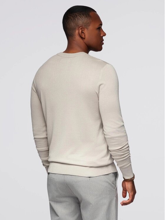 Ombre Ombre Sweter OM-SWSW-0183 Szary Regular Fit