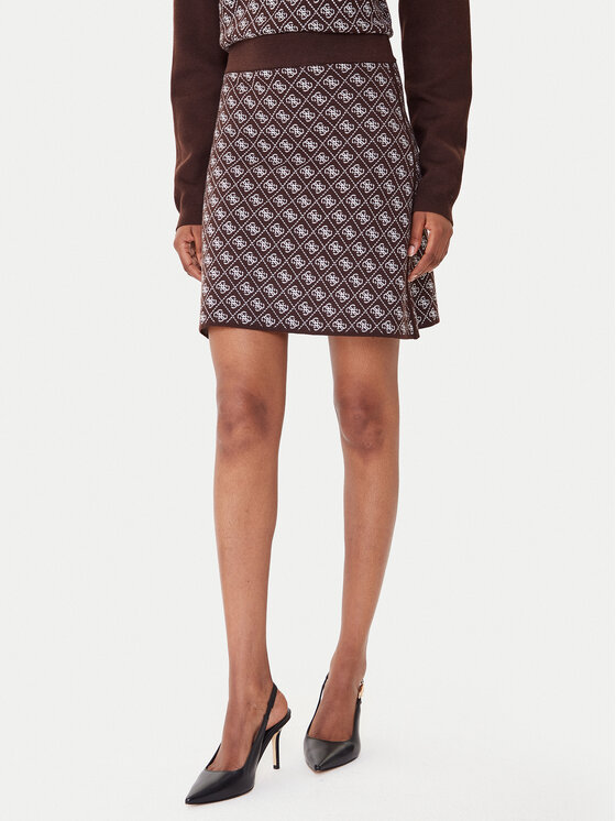 Guess Guess Спідниця-олівець W5BD81 Z3JD2 Коричневий Slim Fit