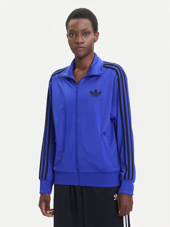 adidas Bluza adicolor Classic Firebird JX6462 Niebieski Loose Fit