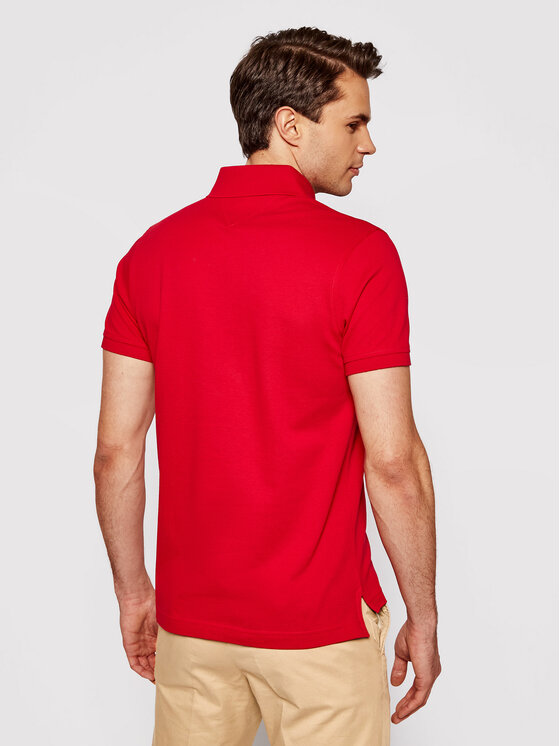 Tommy Hilfiger Tommy Hilfiger Pólóing 1985 MW0MW17771 Piros Slim Fit