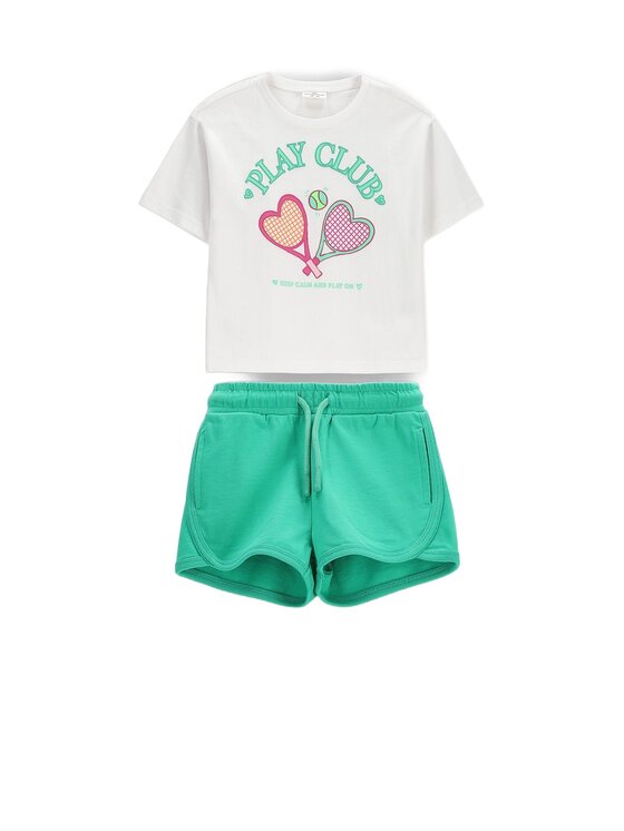 Coccodrillo Coccodrillo Komplet t-shirt i spodenki WC6117417XXG-022 Kolorowy Regular Fit