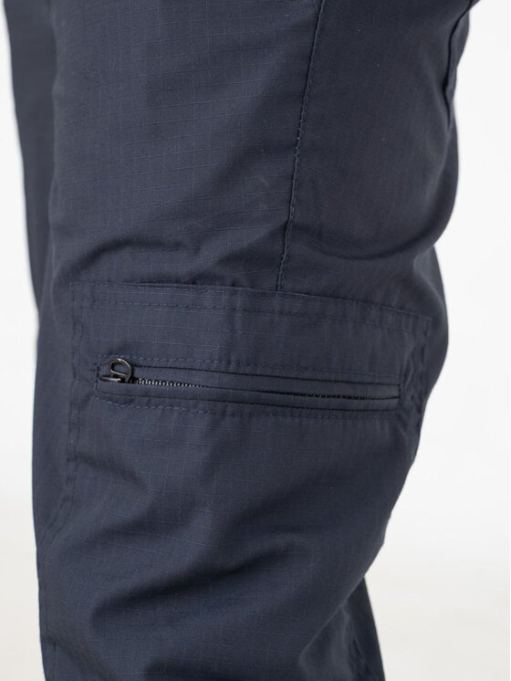 Jigga Wear Jigga Wear Spodnie materiałowe Spodnie Materiałowe Jogger Bojówki Ze Ściągaczem Grantowe Jigga Wear Crown Ripstop Cargo L Granatowy Jogger Fit