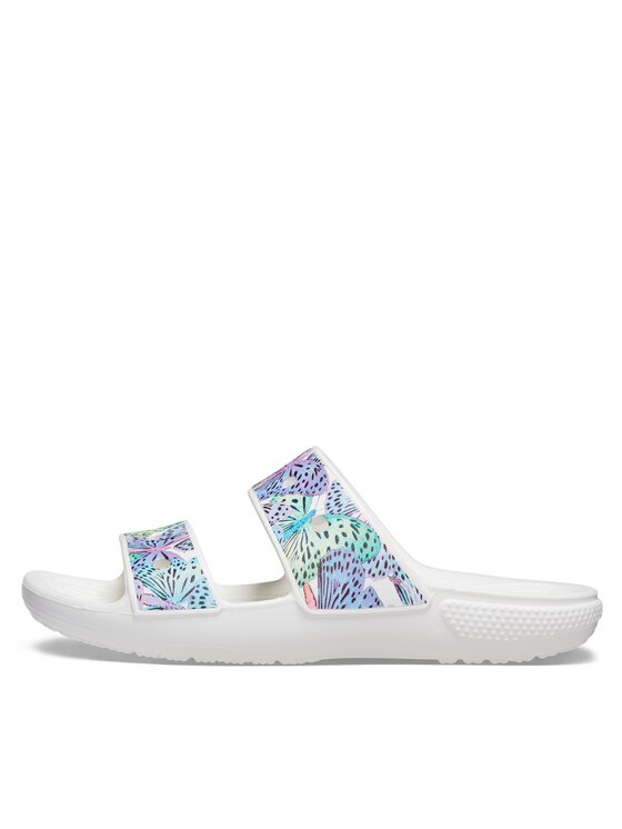 Crocs Crocs Klapki Classic Butterfly Sandal Kids 208299 Biały