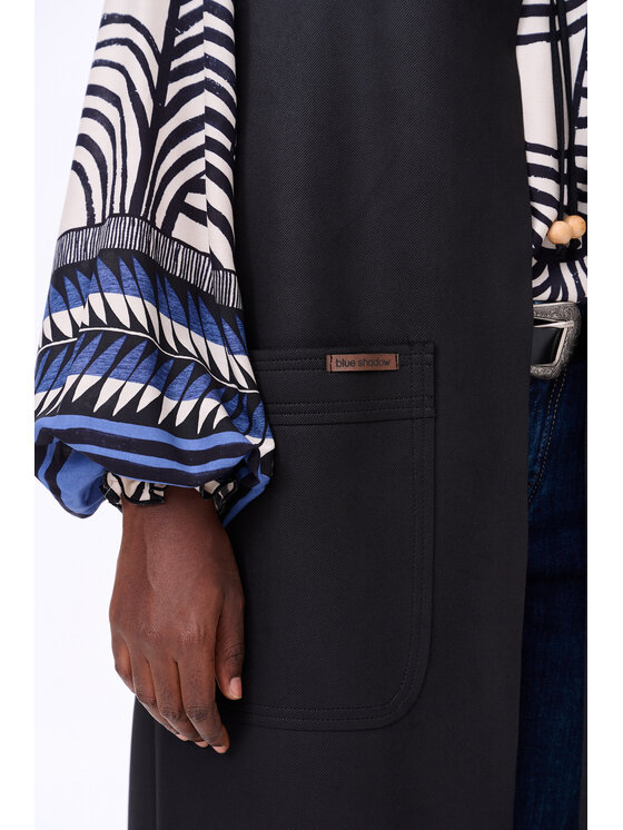 blue shadow blue shadow Kamizelka Dijon Czarny Regular Fit