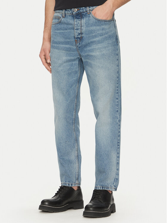 AMI PARIS Jeansy HTR103.DE0046 Niebieski Tapered Fit