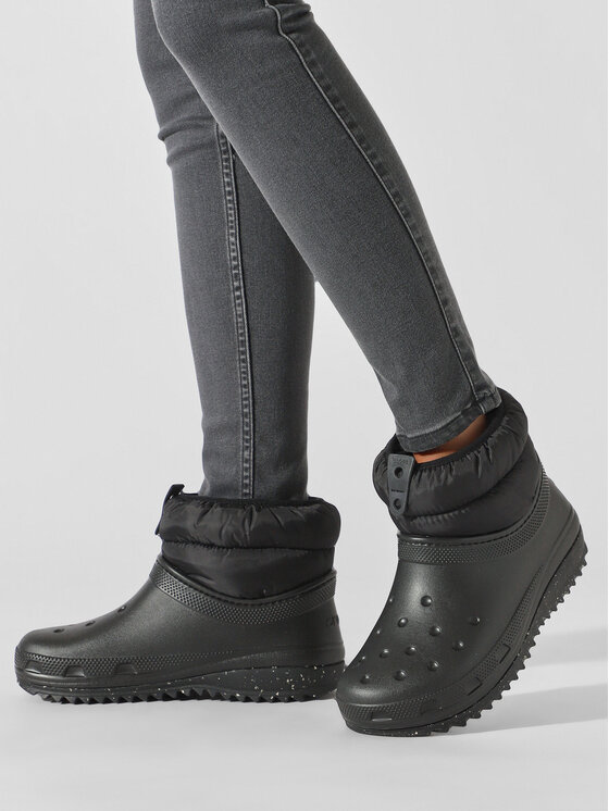 Crocs Botine Classic Neo Puff Shorty Boot W 207311 Negru