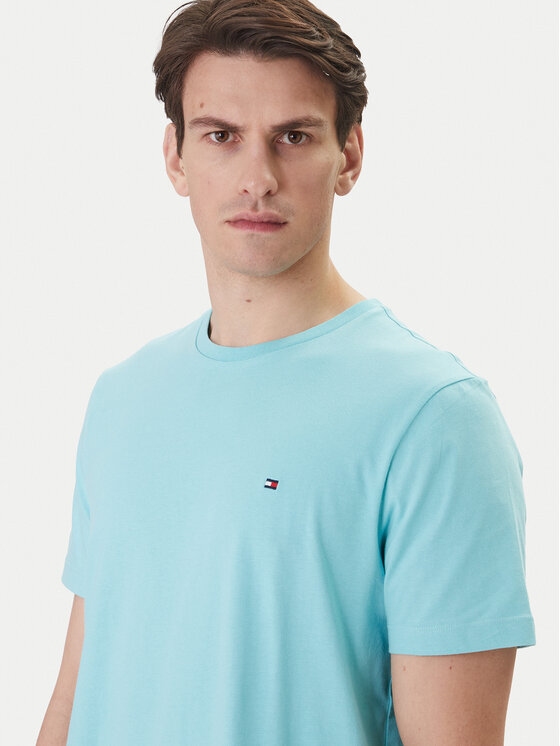 Tommy Hilfiger Tommy Hilfiger T-Shirt Ess Seasonal MW0MW39995 Turkusowy Regular Fit