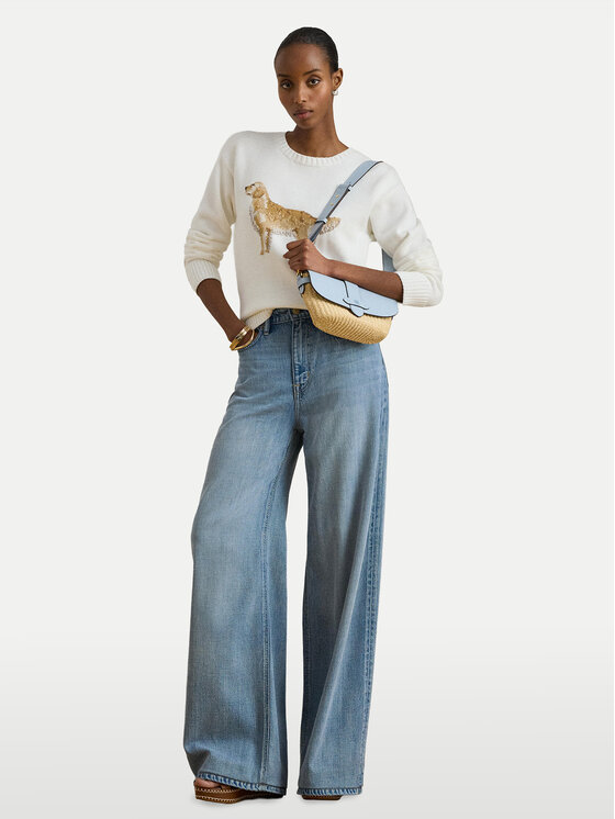 LAUREN RALPH LAUREN LAUREN RALPH LAUREN Пуловер 200P10148001 Бял Relaxed Fit