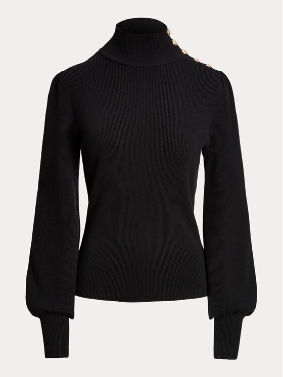 LAUREN RALPH LAUREN Lauren Ralph Lauren Bluză cu gât 200882214001 Negru Slim Fit