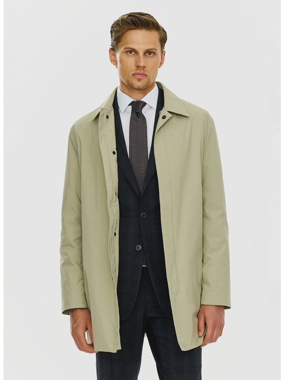 Pako Lorente Pako Lorente Płaszcz przejściowy P24SF-7X-002 Beżowy Classic Fit