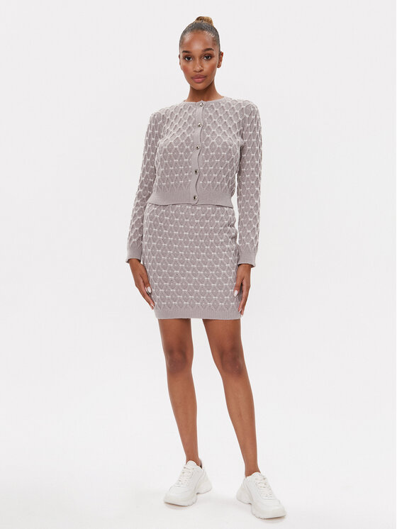 Guess Guess Mini sukňa W3BD0N Z3BF2 Sivá Regular Fit