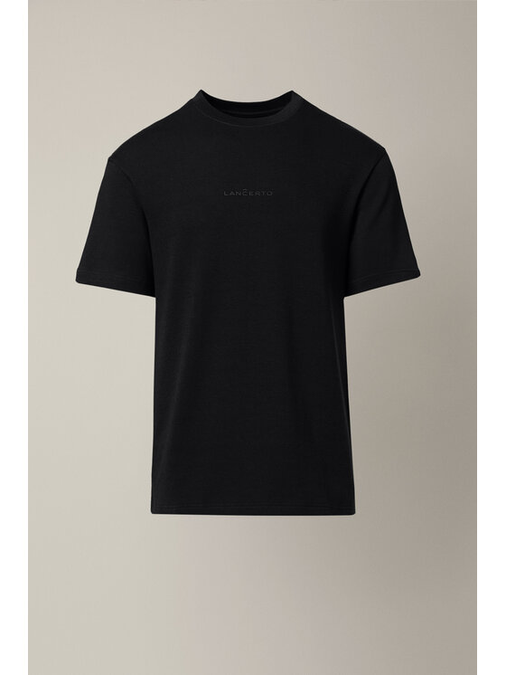 Lancerto Lancerto T-Shirt Giordano Czarna TS073126000006 Czarny Regular Fit