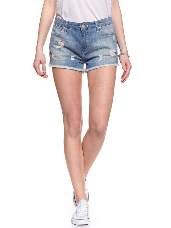 Wrangler Wrangler Szorty jeansowe BOYFRIEND Niebieski Loose Fit
