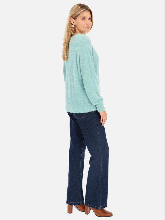 Red Button Red Button Kardigan Fluffy Turkusowy Regular Fit