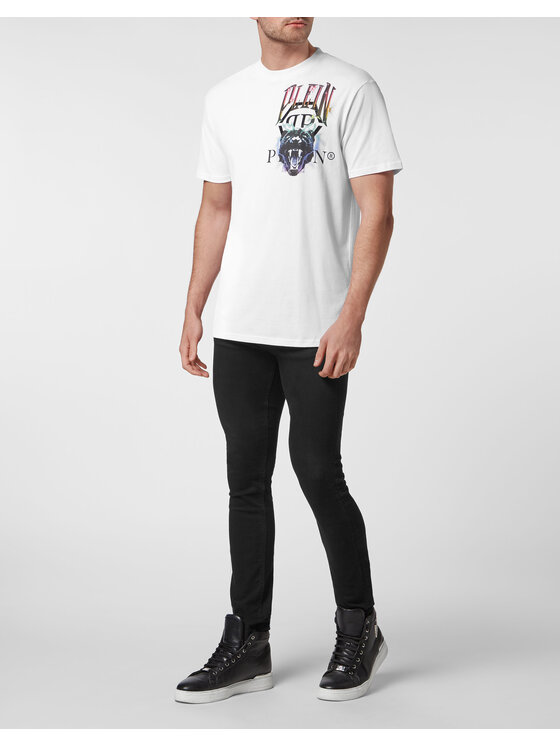 PHILIPP PLEIN PHILIPP PLEIN Tričko 1135 Biela Regular Fit