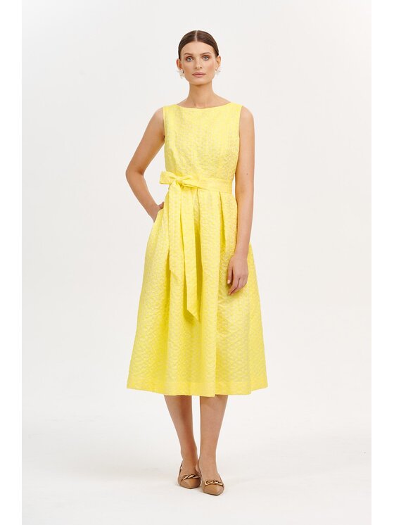 CASTELLANI CASTELLANI Sukienka codzienna Sukienka Emilie Żółty Regular Fit