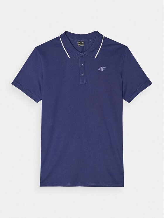 4F 4F Polo 4FRSS24TPTSM434-31S Granatowy Regular Fit