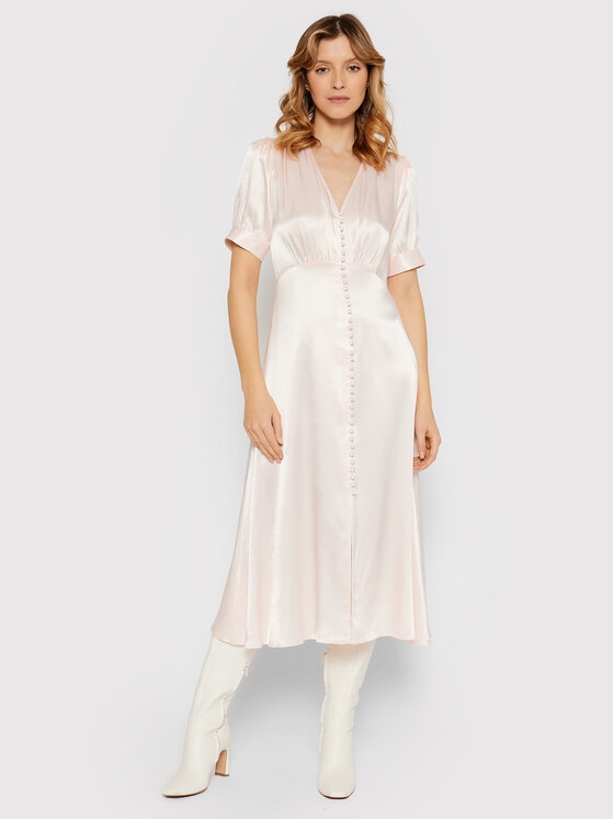 The Kooples The Kooples Kokteiļkleita Crazy Shiny FROB24082K Rozā Regular Fit