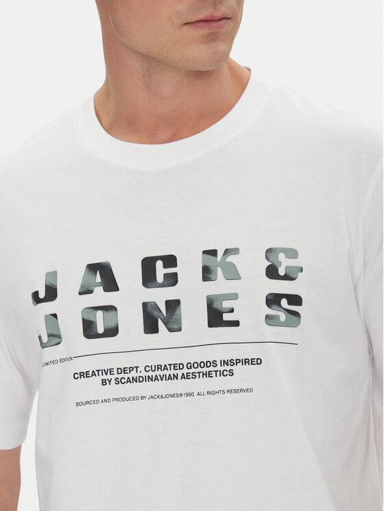 Jack&Jones Jack&Jones Marškinėliai Recharge 12274716 Balta Relaxed Fit
