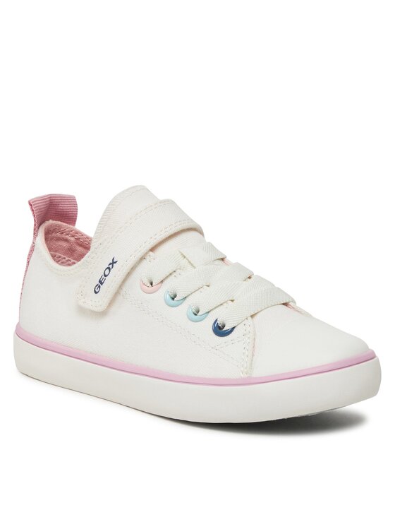 Geox Geox Plátenky J Gisli Girl J454NA 00010 C1000 S Biela