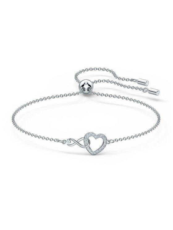 Swarovski Swarovski Bransoletka Infinity Heart 5524421 Srebrny