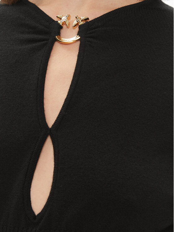 PINKO Pinko Džemper Chioccia 101848 A15S Crna Regular Fit