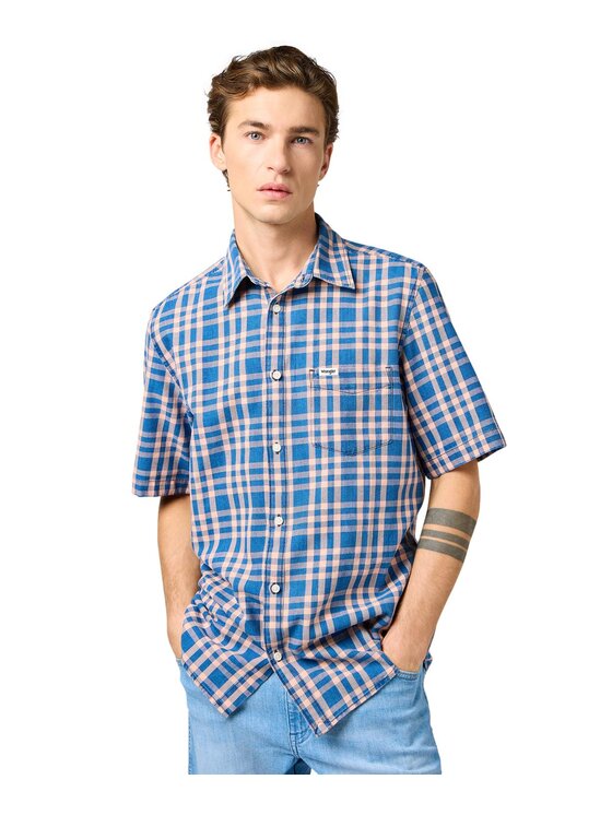 Wrangler Wrangler Koszula 112362733 Niebieski Regular Fit