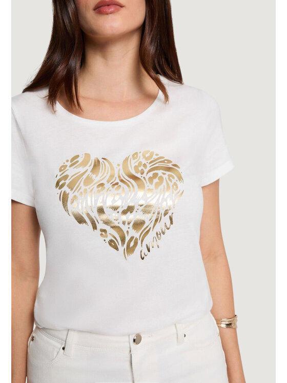 Morgan De Toi Morgan De Toi T-shirt 261-DINOU Bianco Casual Fit