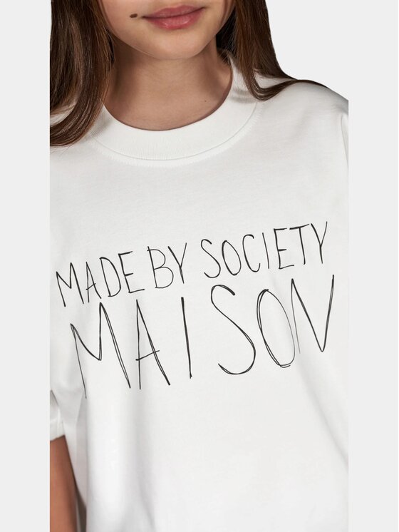 MADE BY SOCIETY MADE BY SOCIETY T-Shirt Nuité - T37992 Biały Basic Fit