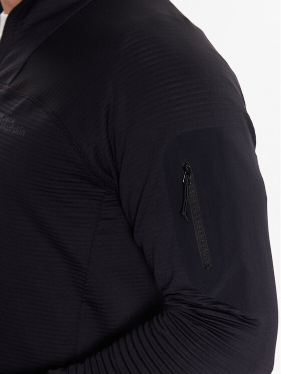 Jack Wolfskin Jack Wolfskin Funkční mikina Prelight 1711001 Černá Regular Fit